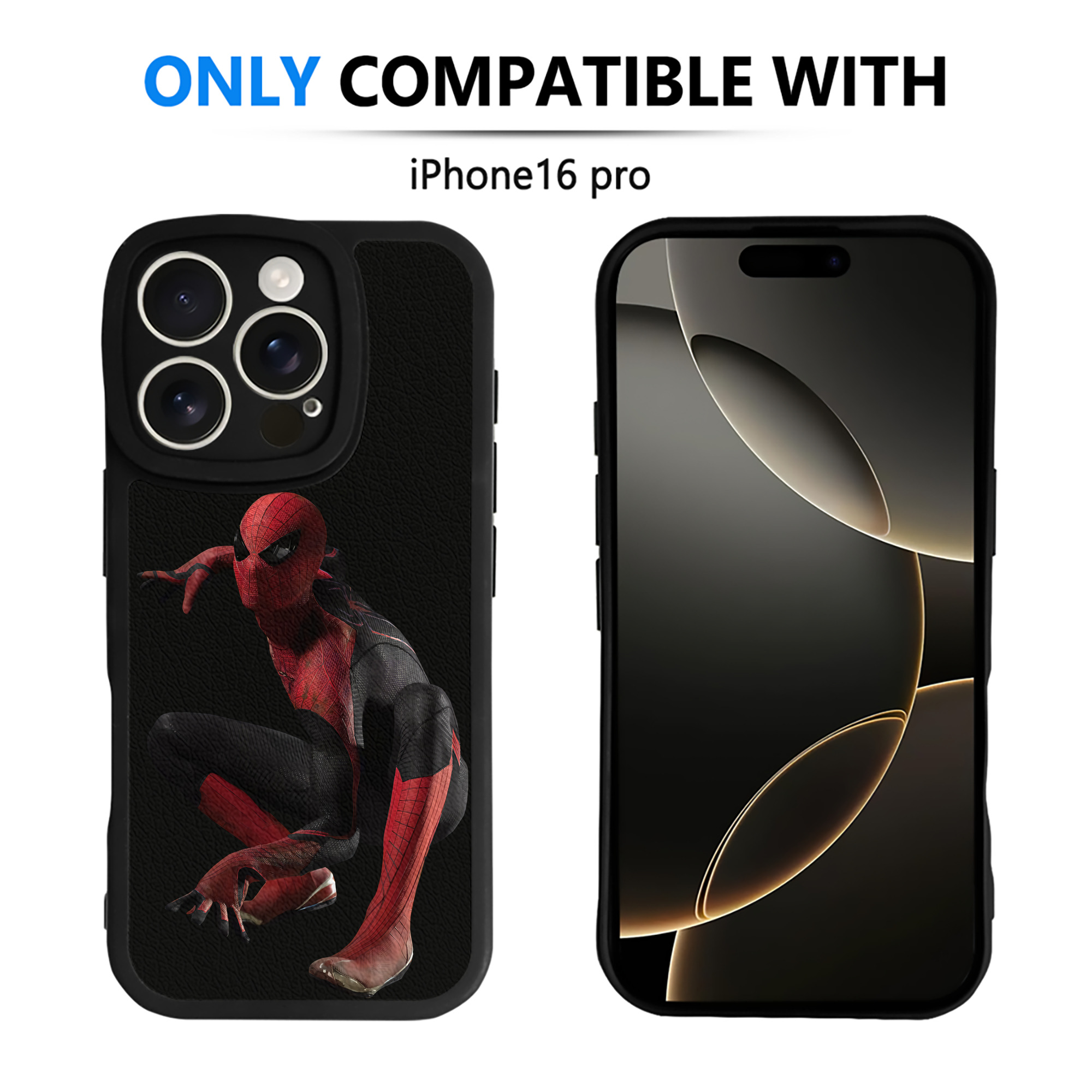 Spider Man スパイダーマン 【iPhone 16シリーズ対応】シリコンスマホケース（レザー調） 材質：シリコン